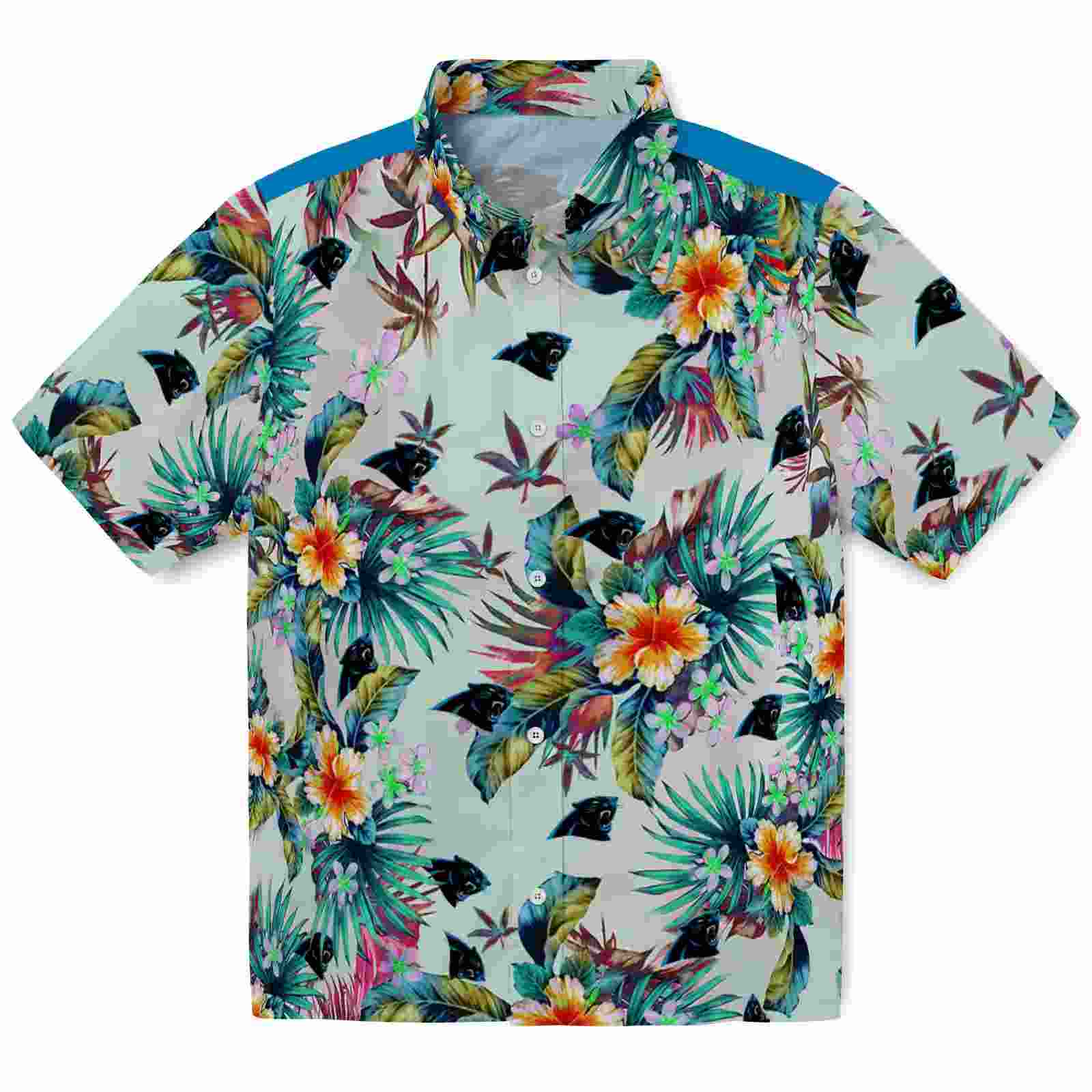 Carolina Panthers Tropical Foliage Green Hawaiian Shirt