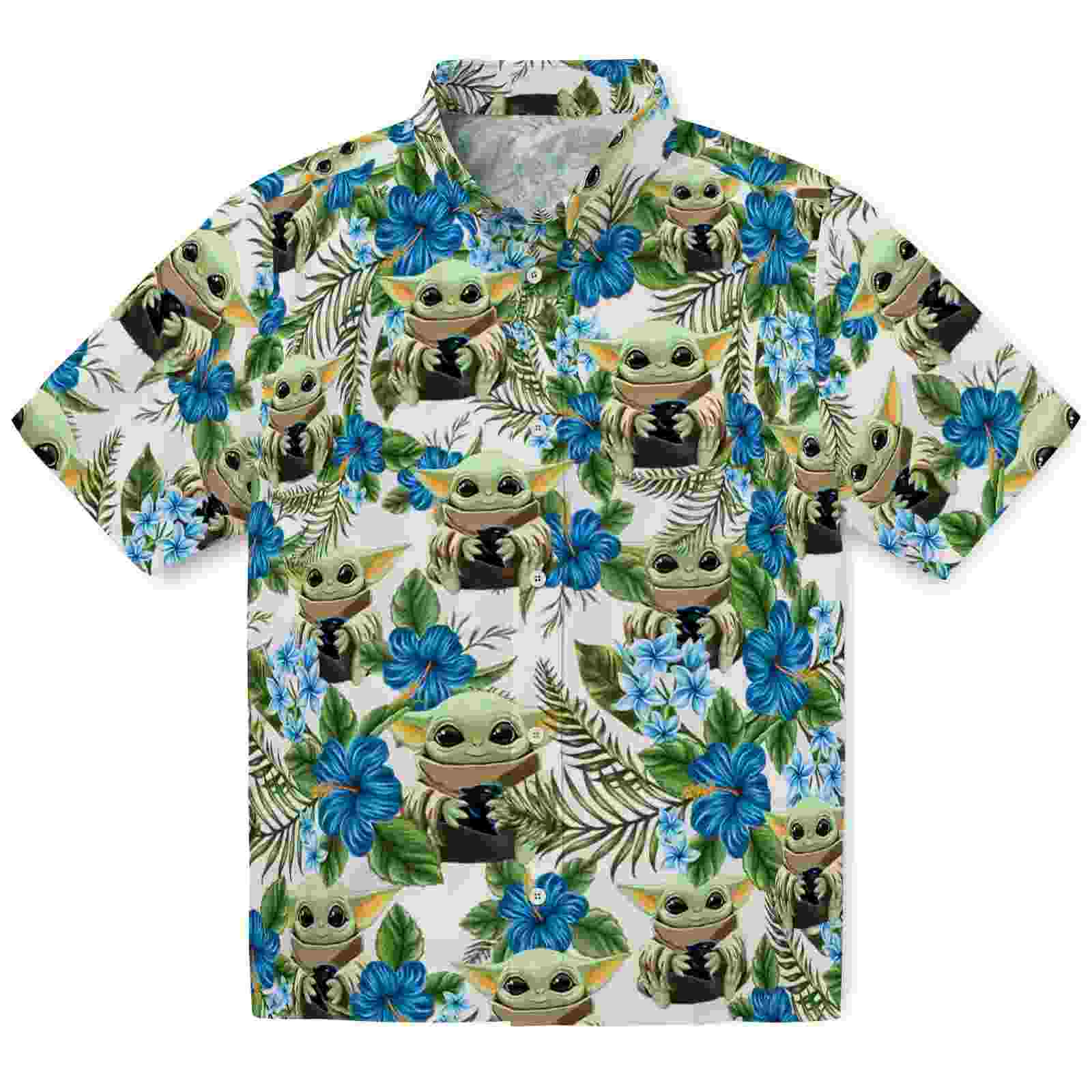 Carolina Panthers Tropical Yoda Green Hawaiian Shirt