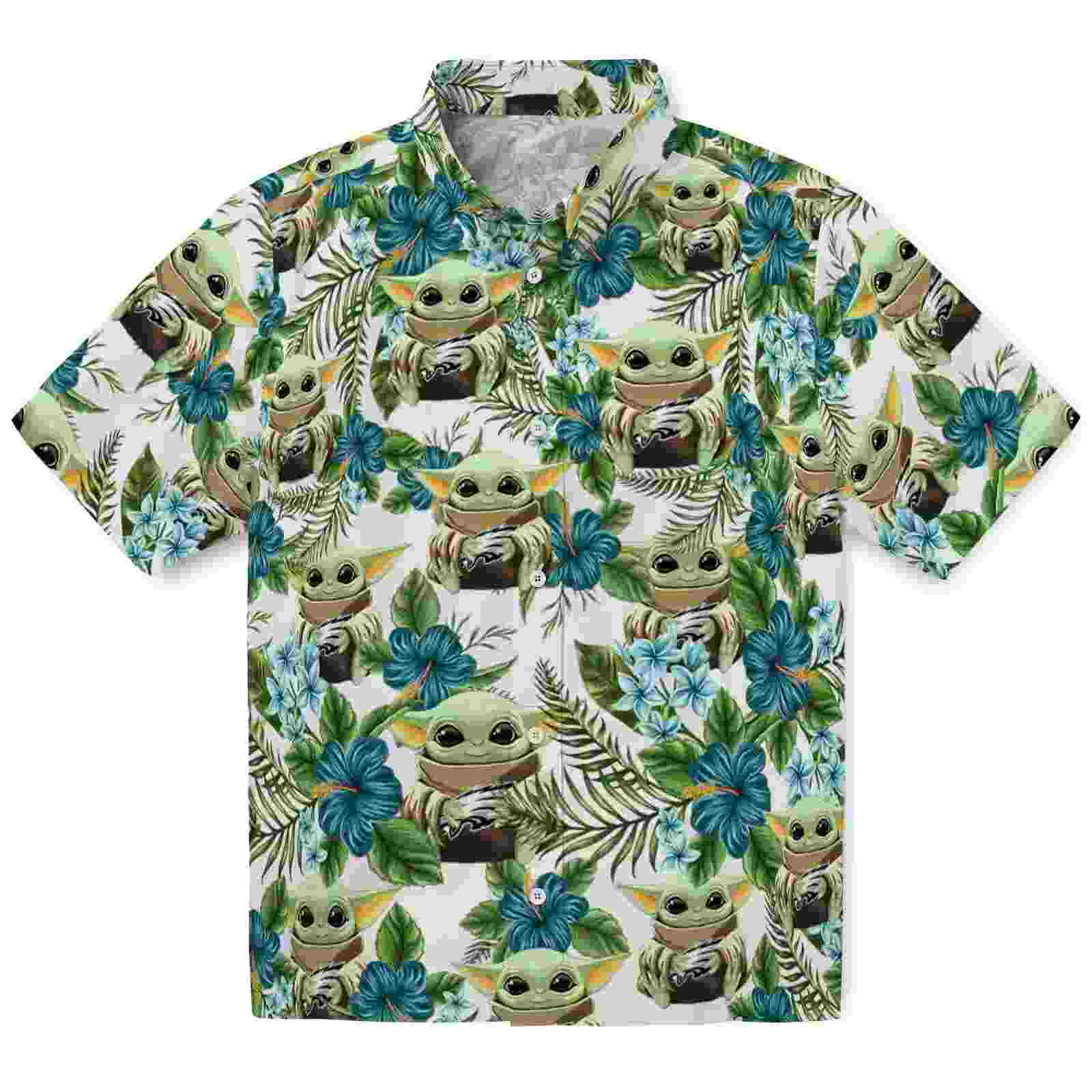Philadelphia Eagles Tropical Yoda Green Hawaiian Shirt