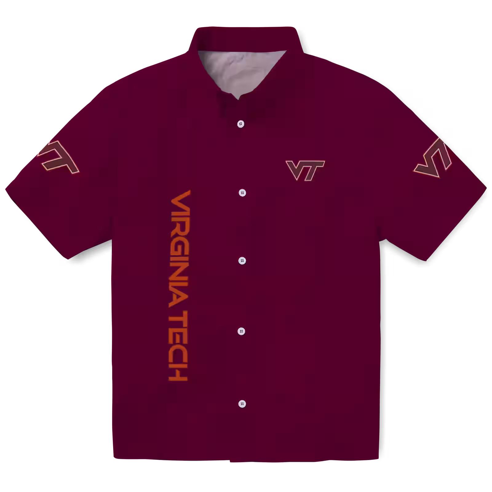 Virginia Tech Hokies Stuart Minion Maroon Hawaiian Shirt