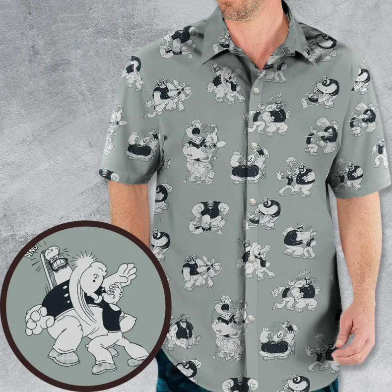 60s Sailors Battle Pattern Hawaiian Shirt
