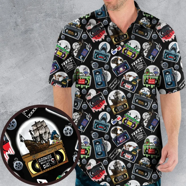 80's Movie Tapes Mashup Hawaiian Shirt