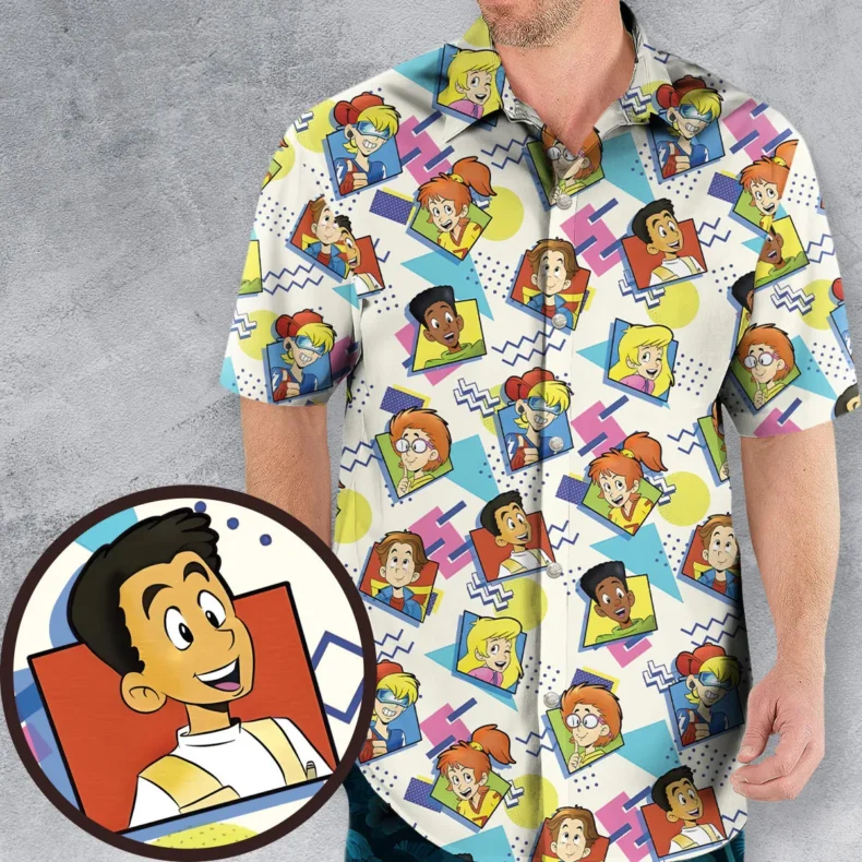 90s Pattern and Kids Club Hawaiian Shirt