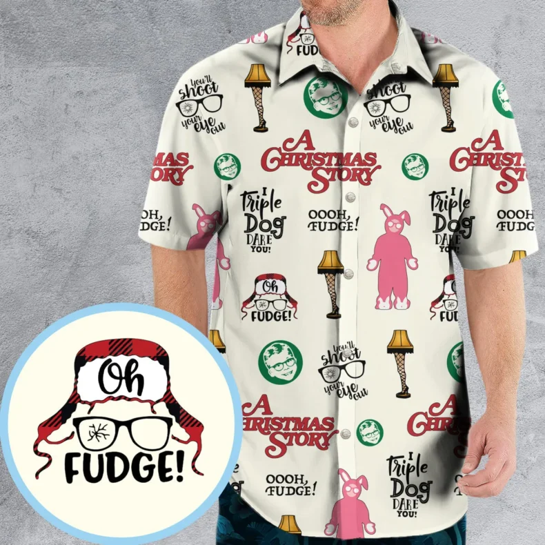 A Christmas Story Pattern Hawaiian Shirt