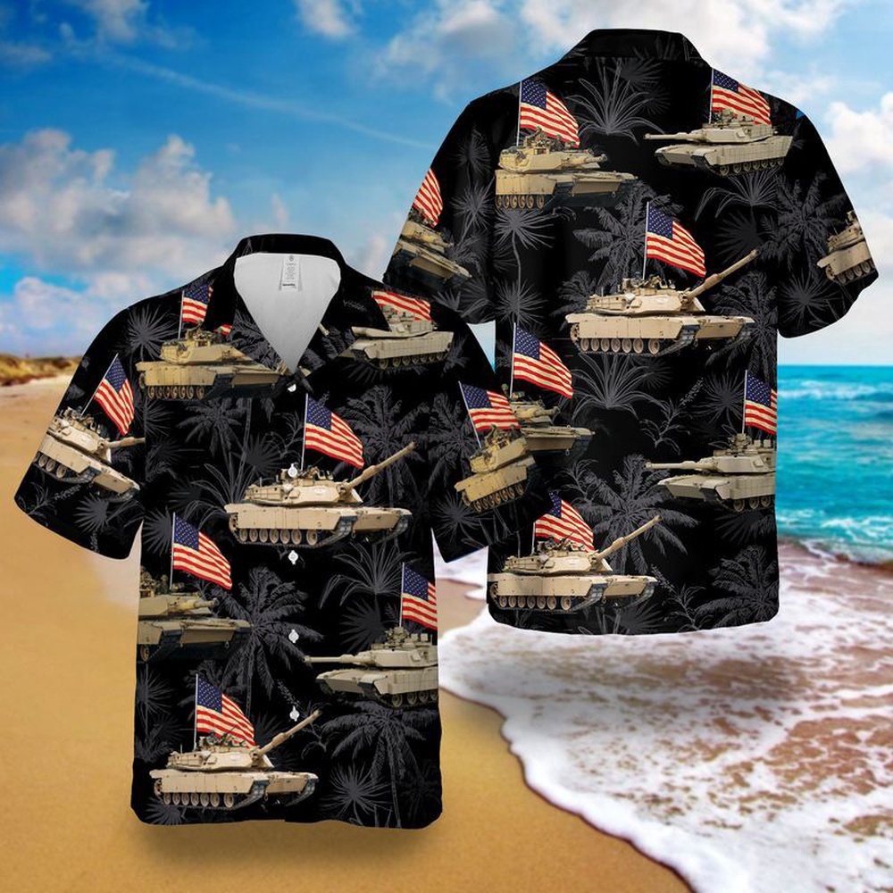 Abrams Battle Tank Hawaiian Fourth Of July Shirt, 4th Of July Hawaiian Shirt, 4th Of July Shirt