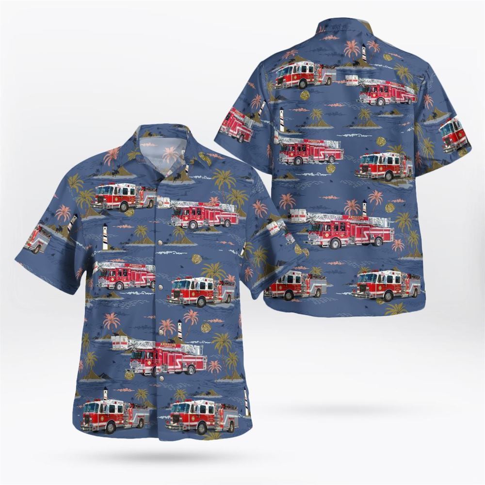 Absecon New Jersey Absecon Fire Department Hawaiian Shirt - Gifts For Firefighters In New Jersey