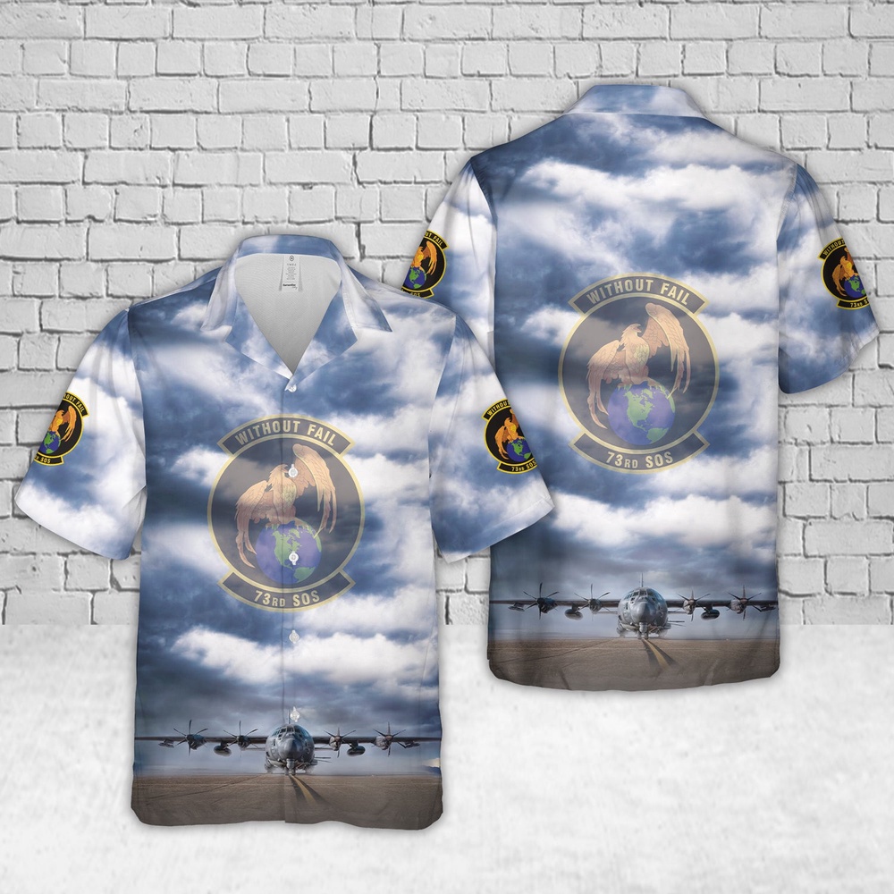 Air Force Aloha Shirt, Hurlburt Field, Florida, US Air Force 73rd Special Operations Squadron AC-130J Ghostrider Hawaiian Shirt