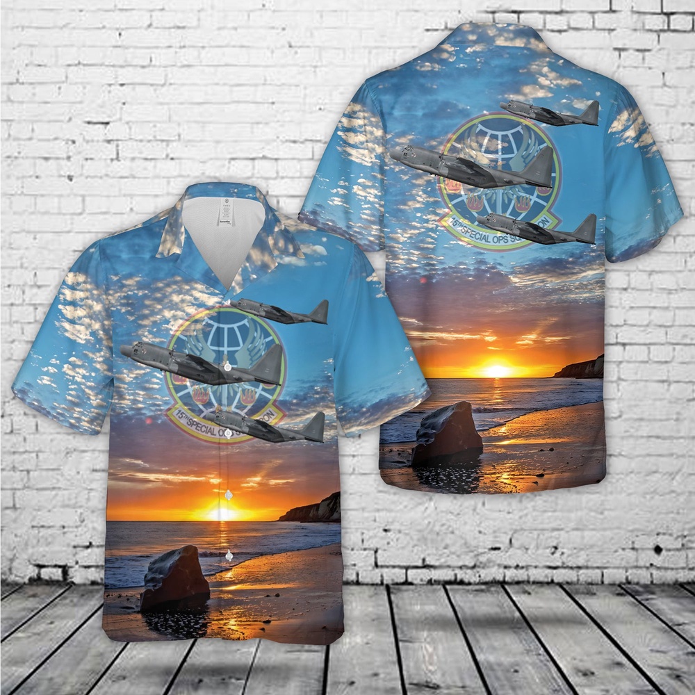Air Force Aloha Shirt, Hurlburt Field, Florida, US Air Force 88-0264 MC-130H Combat Talon II Hawaiian Shirt
