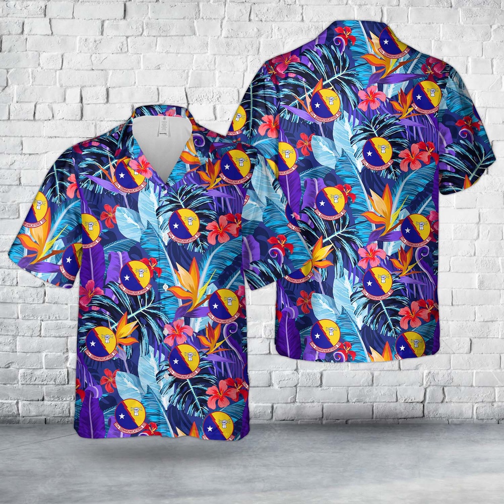 Air Force Aloha Shirt, US Air Force 17th Communications Squadron Hawaiian Shirt