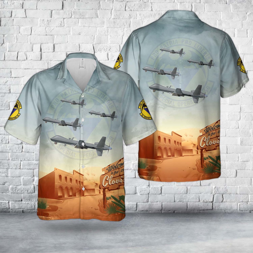 Air Force Aloha Shirt, US Air Force 3rd Special Operations Squadron MQ-9B "Reaper" Hawaiian Shirt