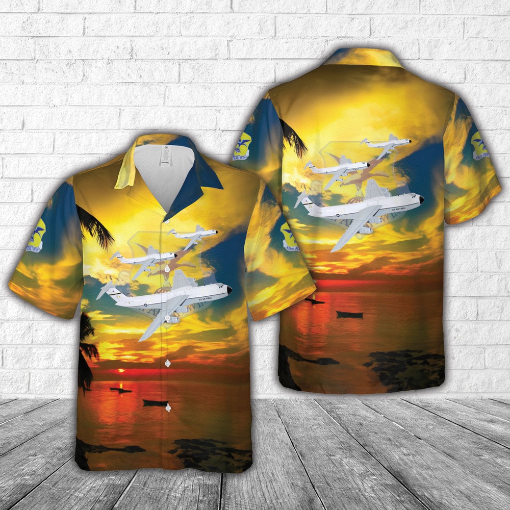 Air Force Aloha Shirt, US Air Force 436th MAW C-5A Galaxy Hawaiian Shirt