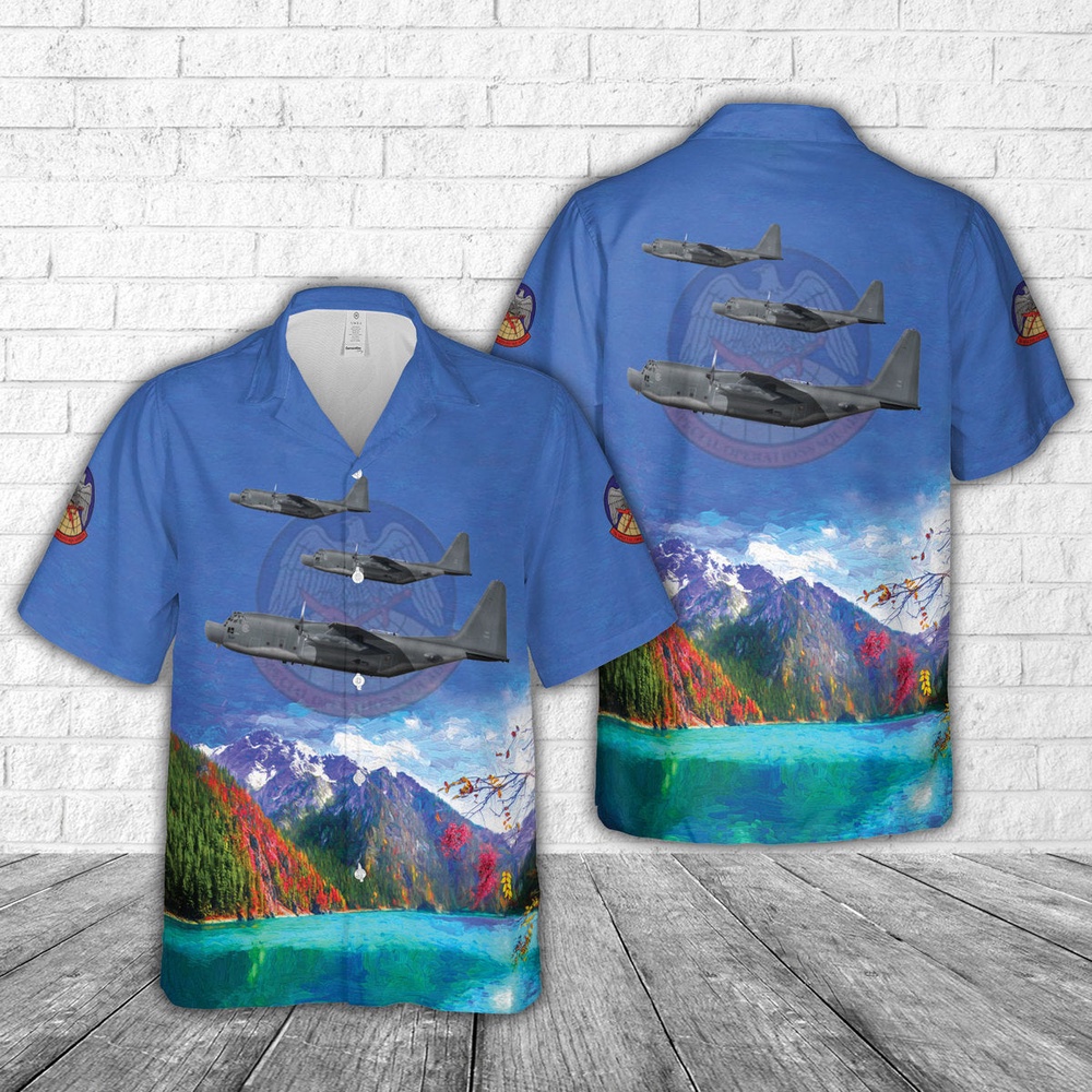 Air Force Aloha Shirt, US Air Force 87-0024 MC-130H Combat Talon II Of 7th Special Operations Squadron Hawaiian Shirt