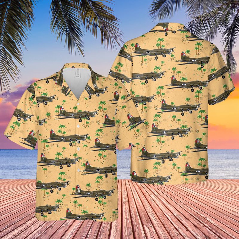 Air Force Aloha Shirt, US Air Force B-17G Flying Fortress 42-31713 'Snake Hips' Of 92nd Bombardment Group Hawaiian Shirt