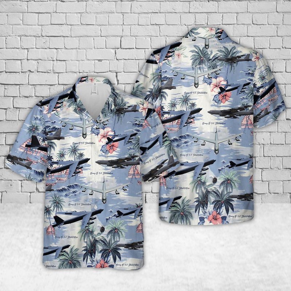 Air Force Aloha Shirt, US Air Force Boeing B-52 Stratofortress Hawaiian Shirt