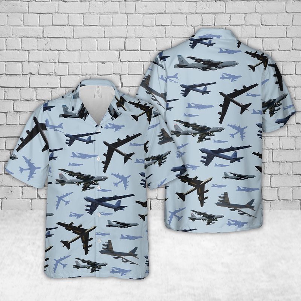 Air Force Aloha Shirt, US Air Force Boeing B-52 Stratofortress Hawaiian Shirts