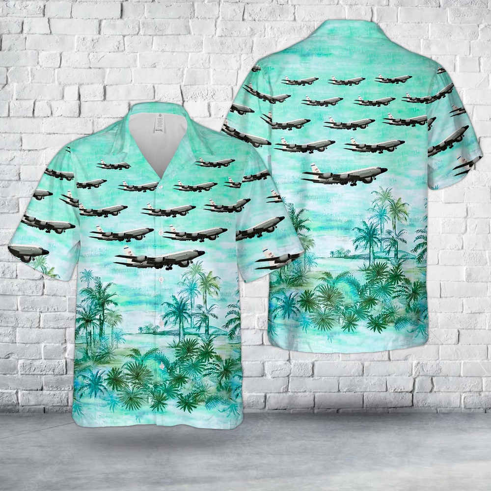 Air Force Aloha Shirt, US Air Force Boeing RC-135V Rivet Joint (739-445B) 63-9792 Hawaiian Shirt