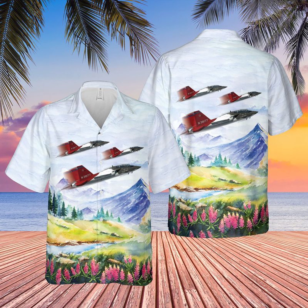 Air Force Aloha Shirt, US Air Force Boeing T-7 Red Hawk Hawaiian Shirt