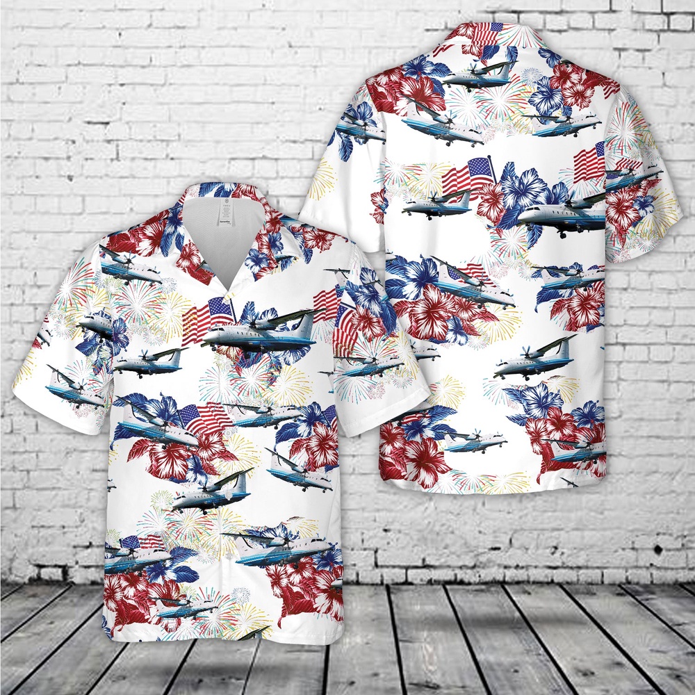 Air Force Aloha Shirt, US Air Force C-146A Wolfhound, 4th Of July Hawaiian Shirts