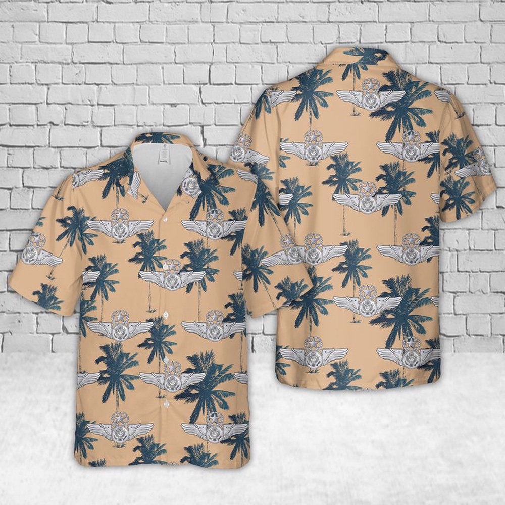 Air Force Aloha Shirt, US Air Force Chief Enlisted Aircrew Hawaiian Shirt