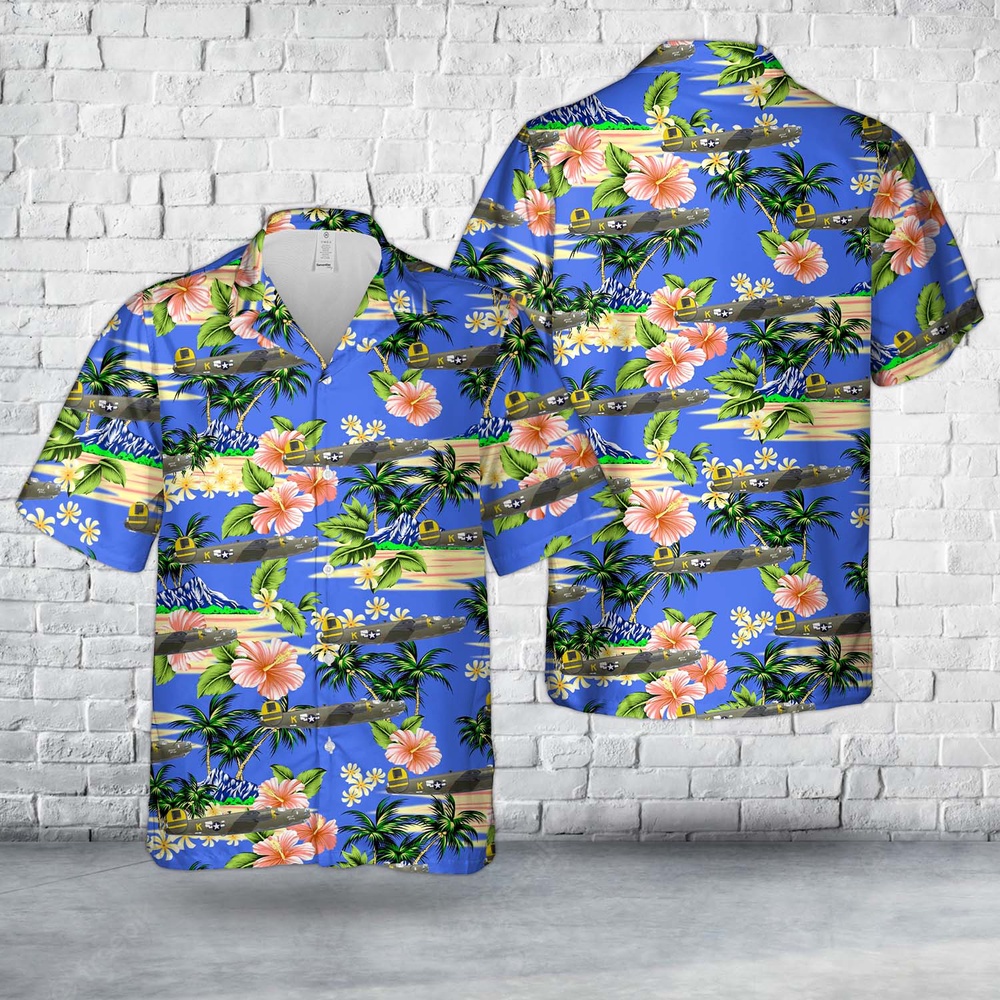 Air Force Aloha Shirt, US Air Force Consolidated B-24H-15-FO Liberator Hell's Belle, 781st Bomb Squadron, 465th Bomb Group Hawaiian Shirt