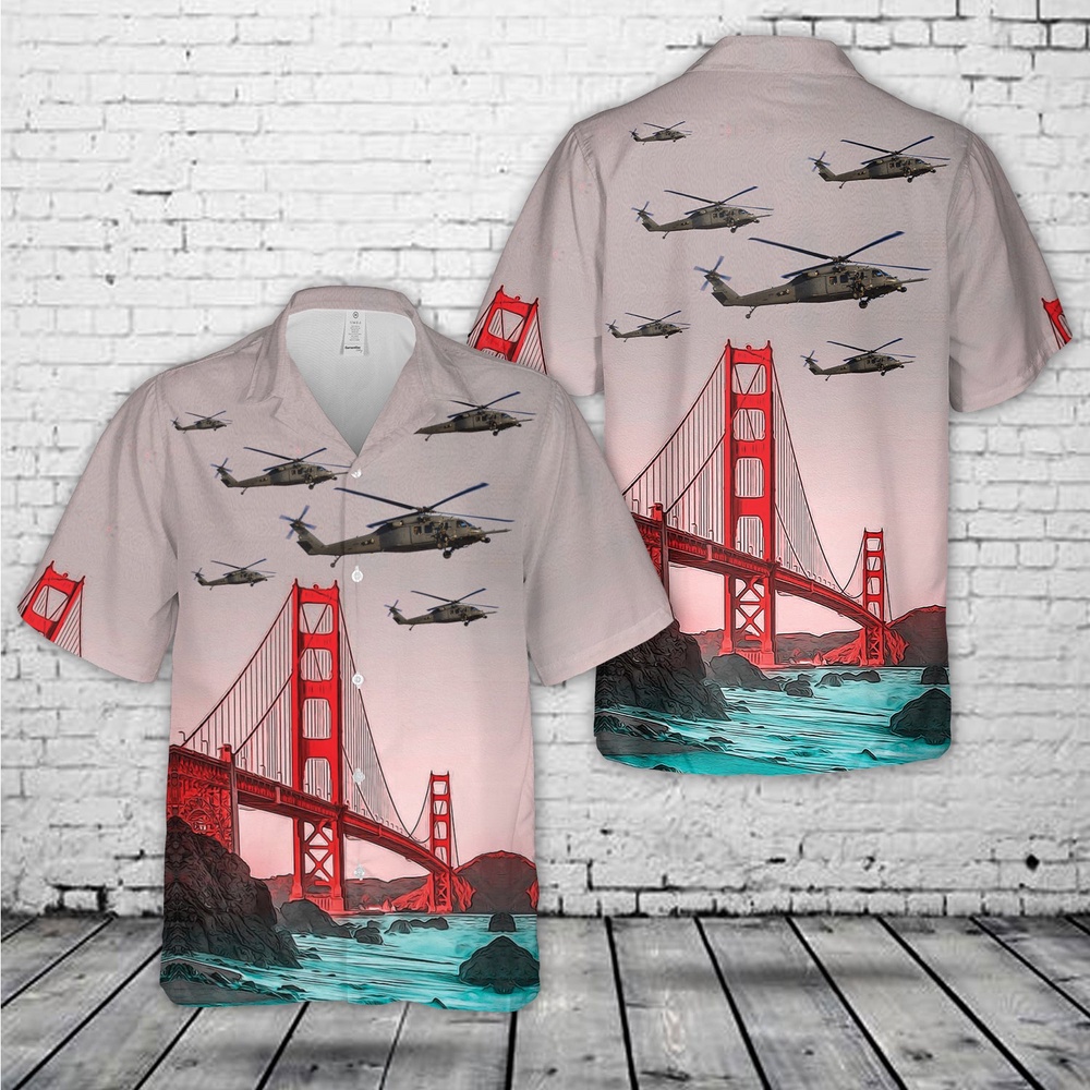 Air Force Aloha Shirt, US Air Force HH-60G Pave Hawk, 305th Rescue Squadron Hawaiian Shirt