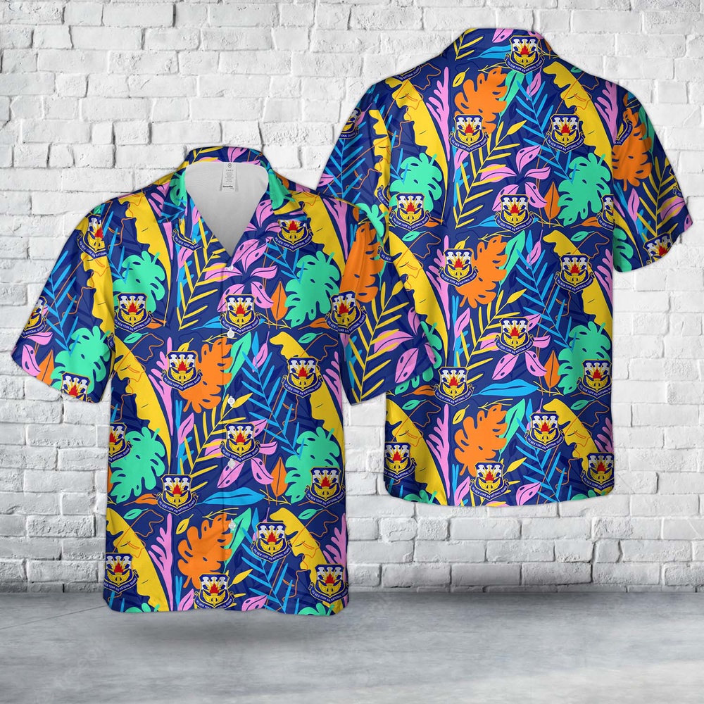 Air Force Aloha Shirt, US Air Force HQ New York Air National Guard shield Hawaiian Shirt