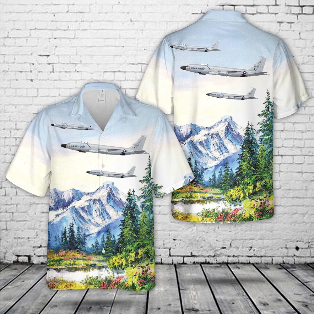 Air Force Aloha Shirt, US Air Force KC-135T Cobra Jaw Hawaiian Shirt