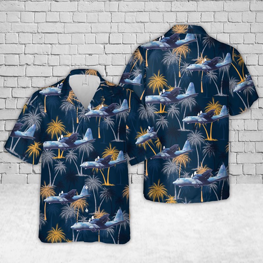 Air Force Aloha Shirt, US Air Force Lockheed C-130B Hercules Hawaiian Shirt