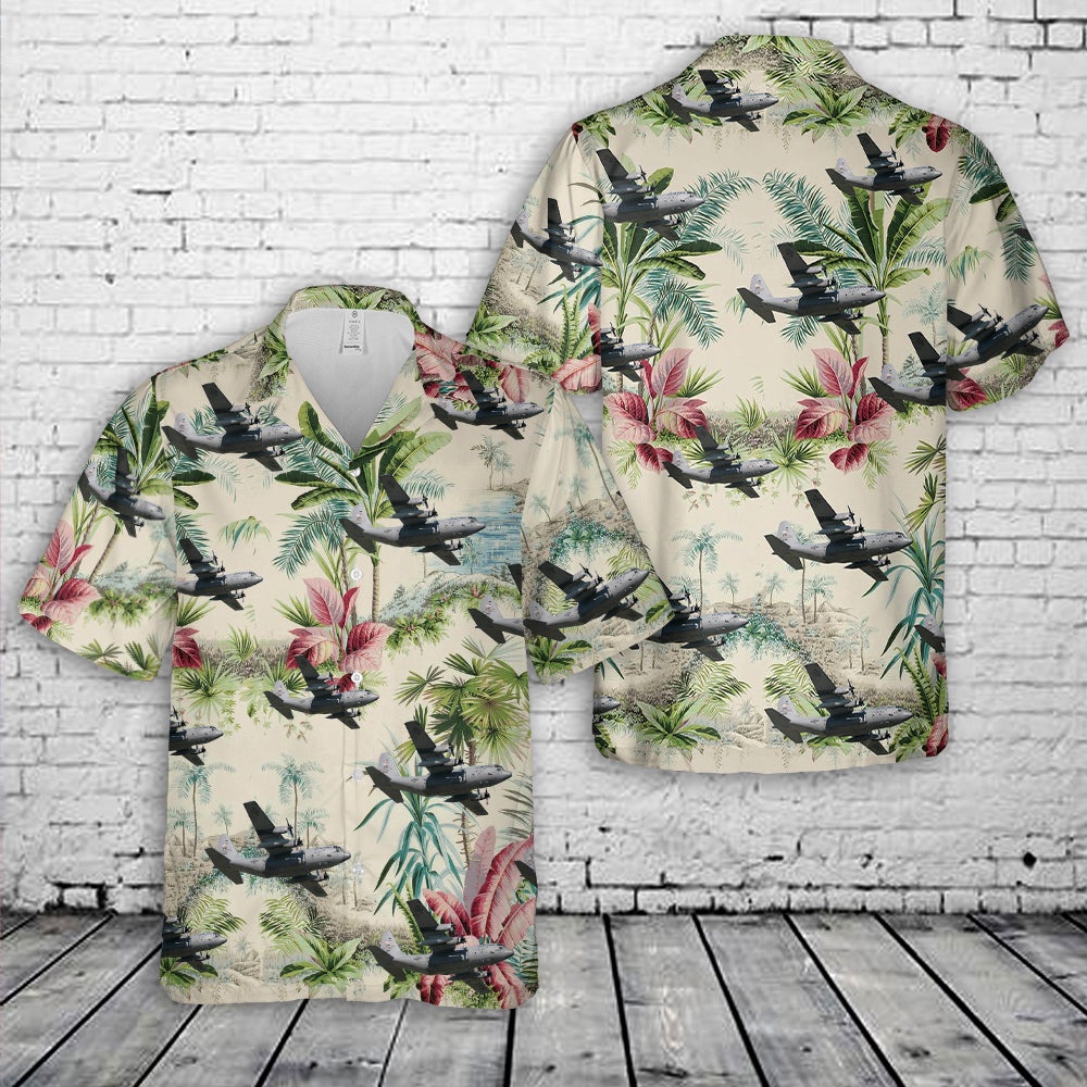 Air Force Aloha Shirt, US Air Force Lockheed C-130H Hercules # 88-4401 Hawaiian Shirt