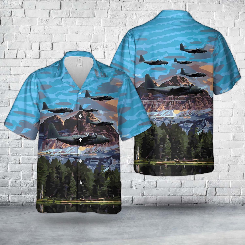 Air Force Aloha Shirt, US Air Force Lockheed MC-130E Hercules Combat Talon I (sn 64-0566) during Air Fete '84 Hawaiian Shirt
