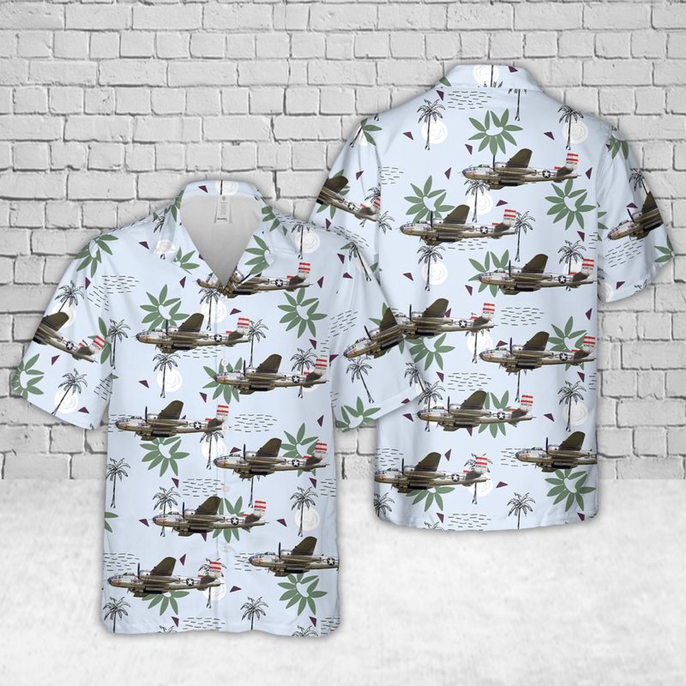 Air Force Aloha Shirt, US Air Force North American B-25J Mitchell Panchito Hawaiian Shirt