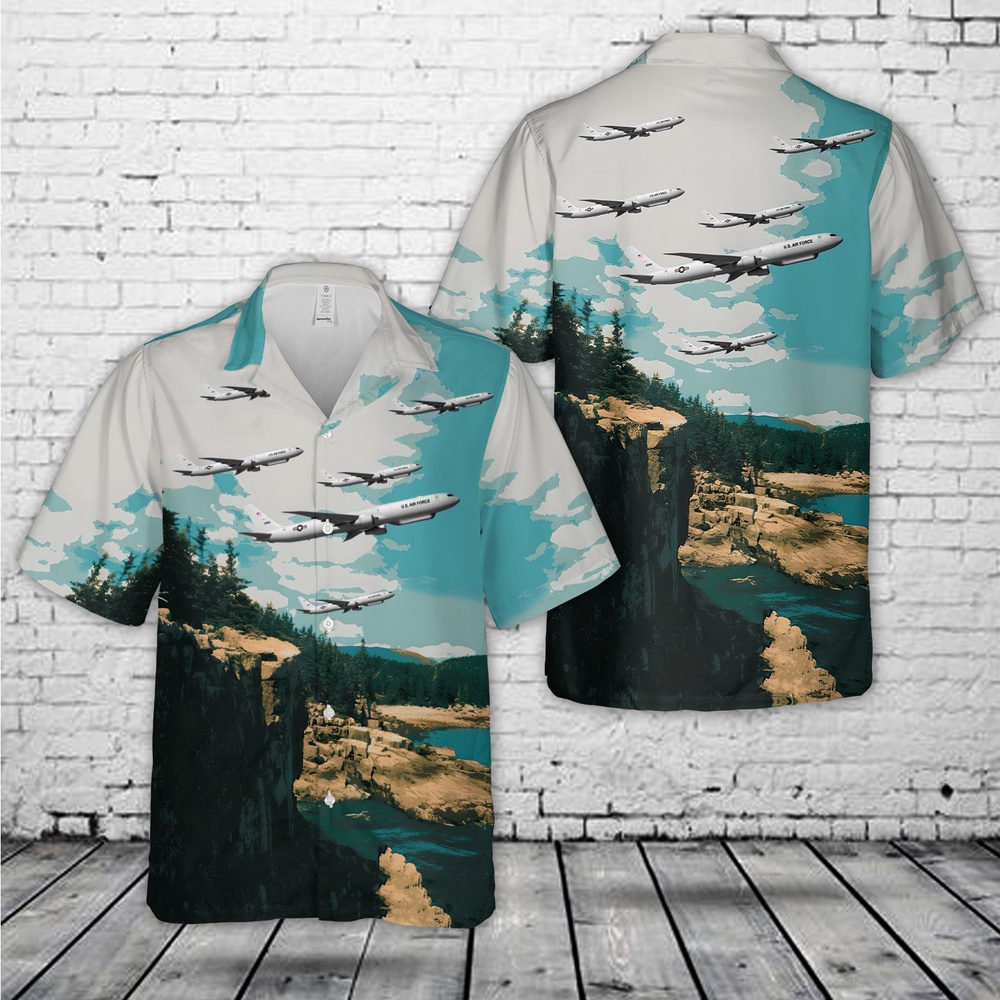 Air Force Aloha Shirt, US Air Force Northrop Grumman E-10A MC2A Hawaiian Shirt
