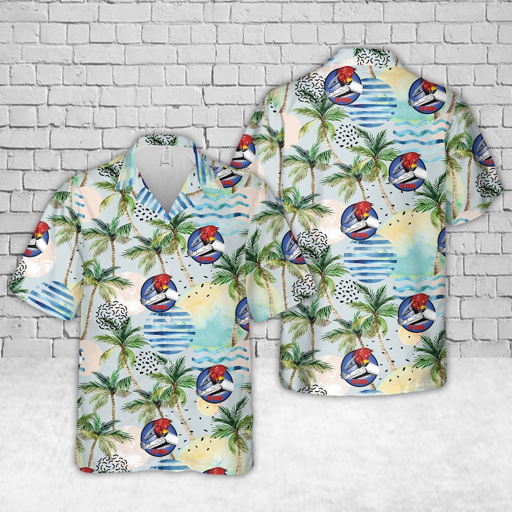 Air Force Aloha Shirt, US Air Force Rapid Engineer Deployable Heavy Operational Repair Squadron Engineer (RED HORSE) Hawaiian Shirt