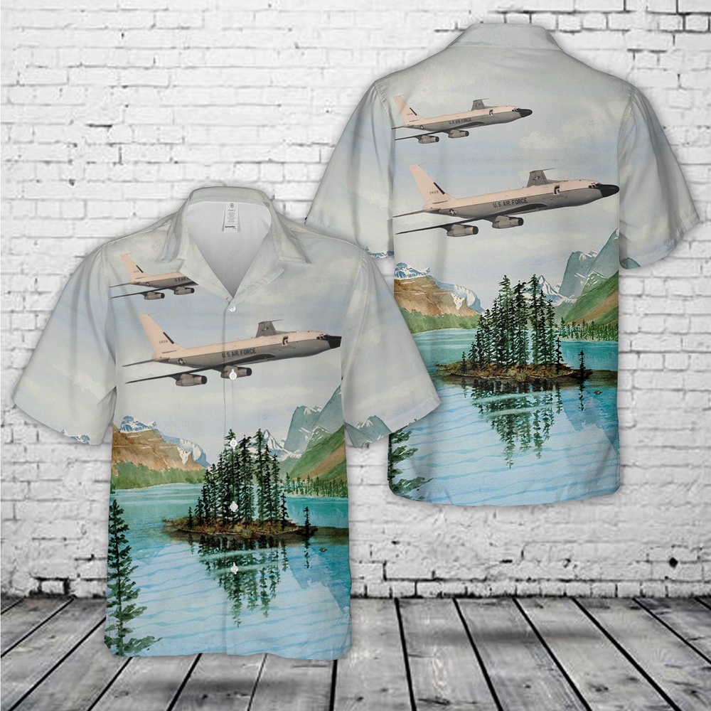 Air Force Aloha Shirt, US Air Force RC-135X Cobra Eye Hawaiian Shirt
