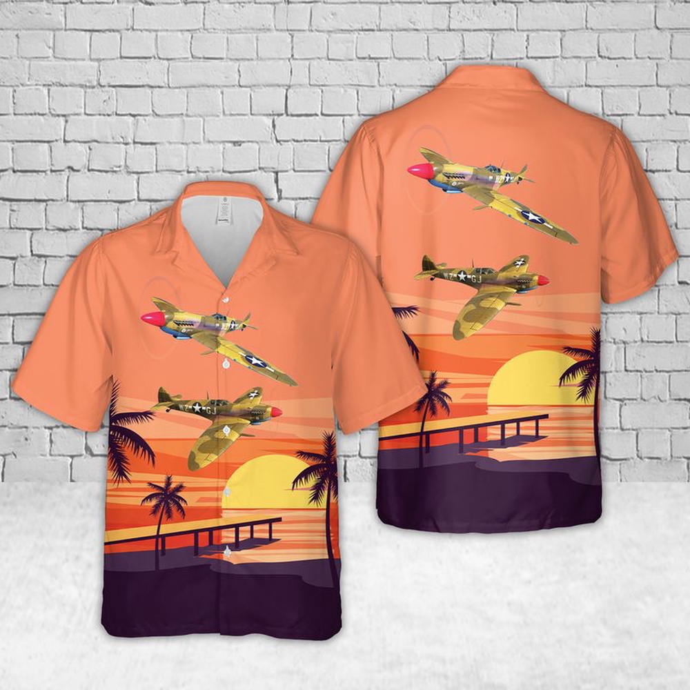 Air Force Aloha Shirt, US Air Force Supermarine Spitfire Mk.IX WZ-GJ Eleonor Of 31st Fighter Group In World War II Hawaiian Shirt