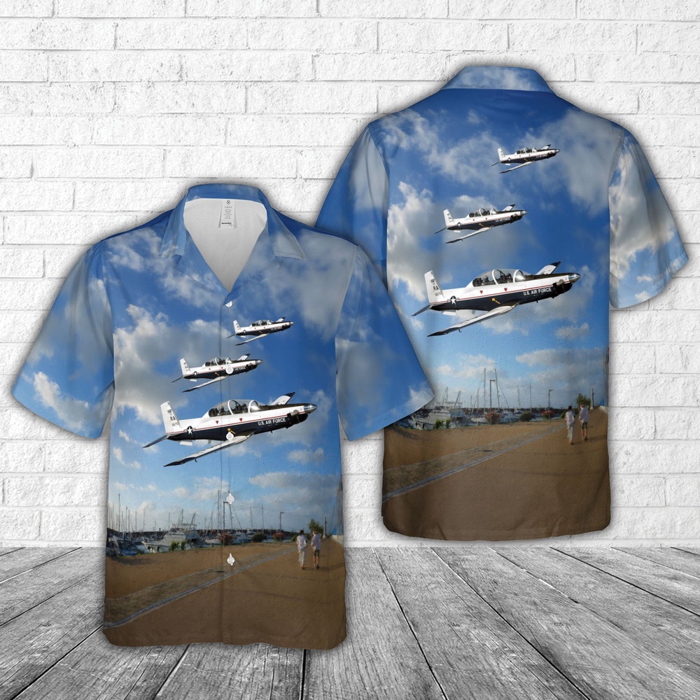 Air Force Aloha Shirt, US Air Force T-6A Texan II Hawaiian Shirt