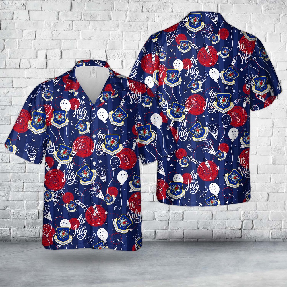 Air Force Aloha Shirt, US Air Force Texas Air National Guard 254th Combat Communications Group, 4th Of July Hawaiian Shirt