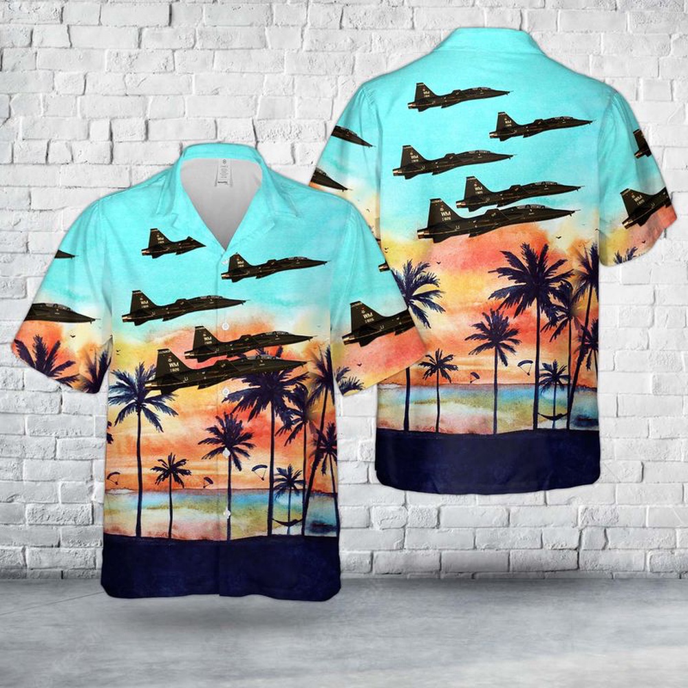 Air Force Aloha Shirt, US Air Force Whiteman AFB T-38 Hawaiian Shirt