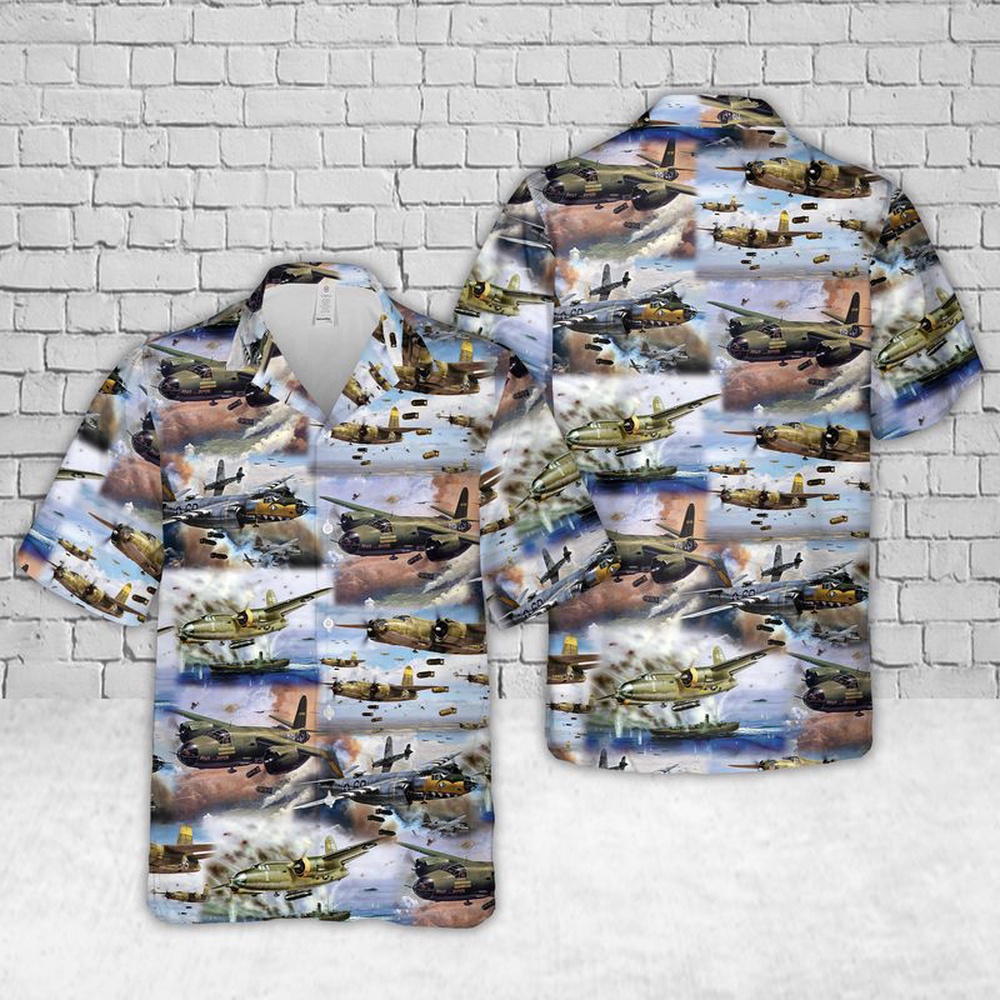 Air Force Aloha Shirt, US Air Forces Martin B-26 Marauder WW2 Hawaiian Shirt