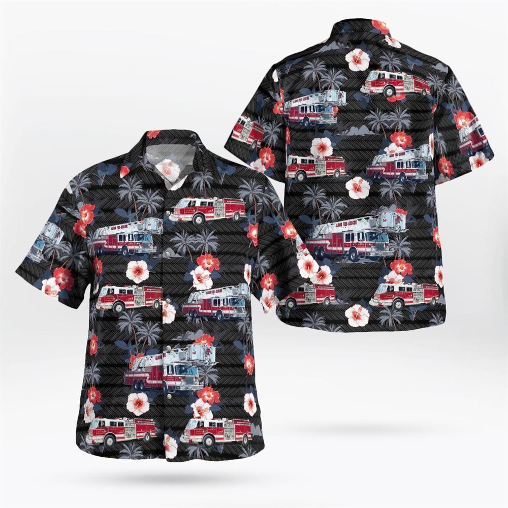 Albion Fire Department Albion New York Hawaiian Shirt - Gifts For Firefighters In New York