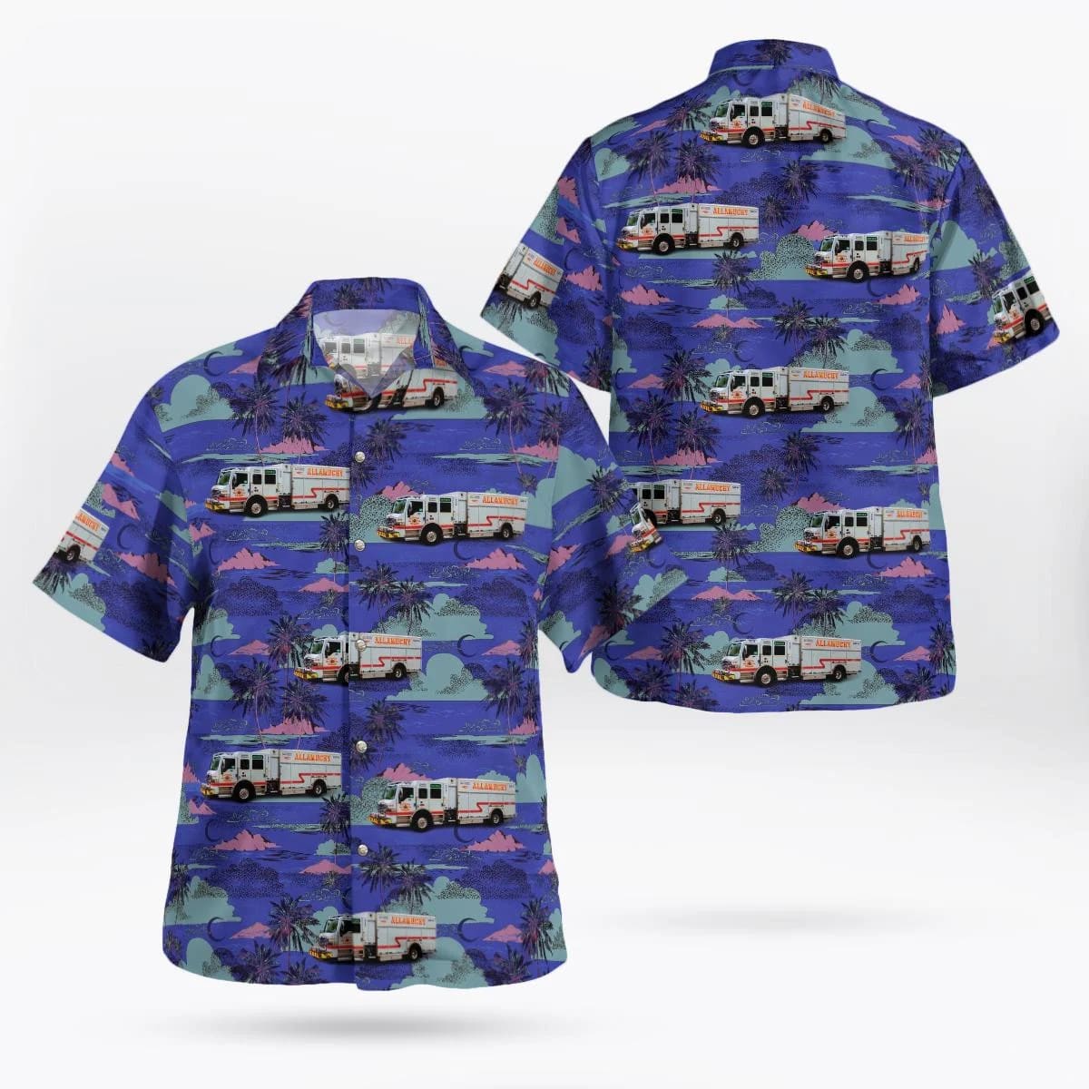 Allamuchy Township New Jersey Allamuchy Township Volunteer Fire Department Hawaiian Shirt - Gifts For Firefighters In New Jersey