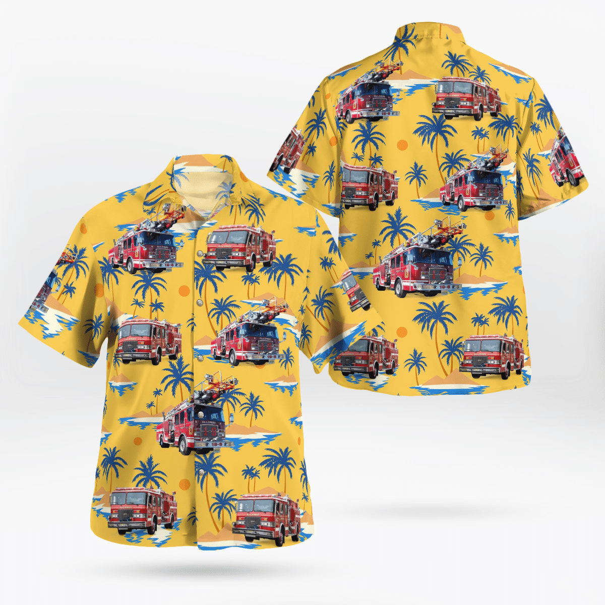Alloway Twp Fire Company, Alloway, NJ Hawaiian Shirt - Gifts For Firefighters In Alloway Twp, NJ