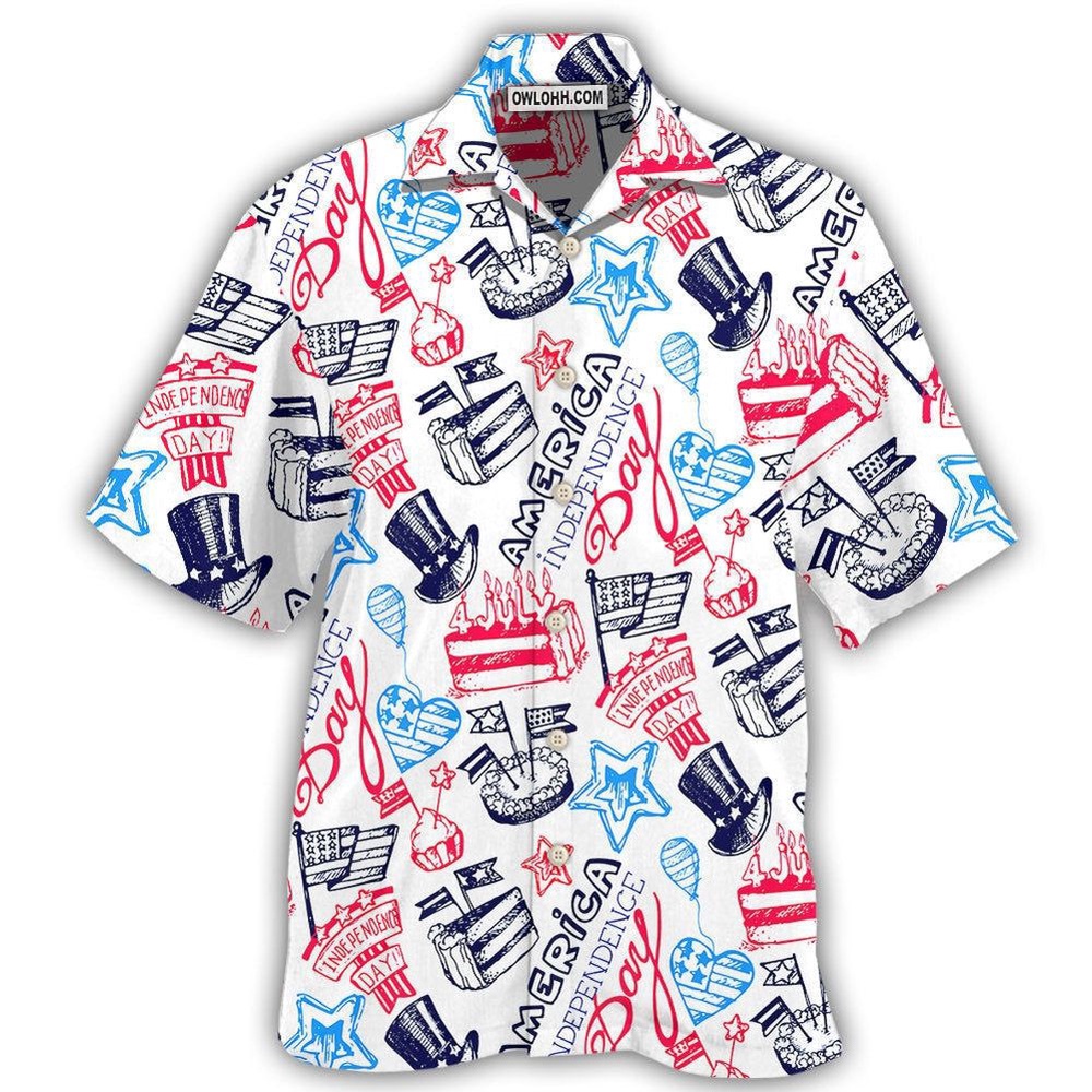 America Independence Day Art Style Hawaiian Shirt, 4th Of July Hawaiian Shirt, 4th Of July Shirt