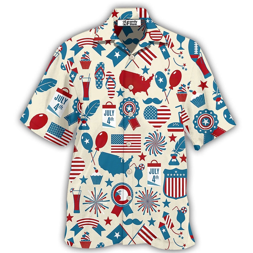 America Independence Day Fourth Of July Independence Day Symbols Hawaiian Shirt, 4th Of July Hawaiian Shirt, 4th Of July Shirt