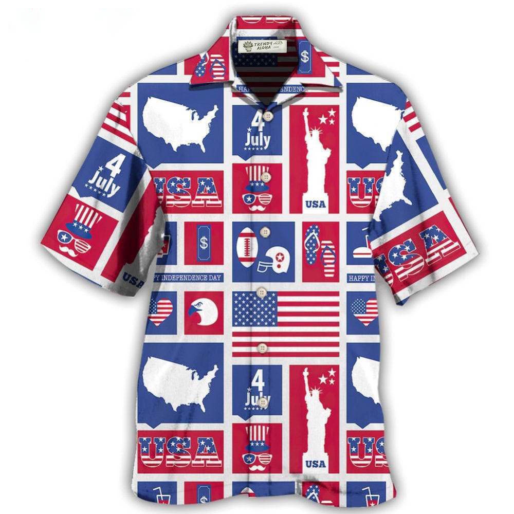 America Independence Day Happy America Hawaiian Shirt, 4th Of July Hawaiian Shirt, 4th Of July Shirt