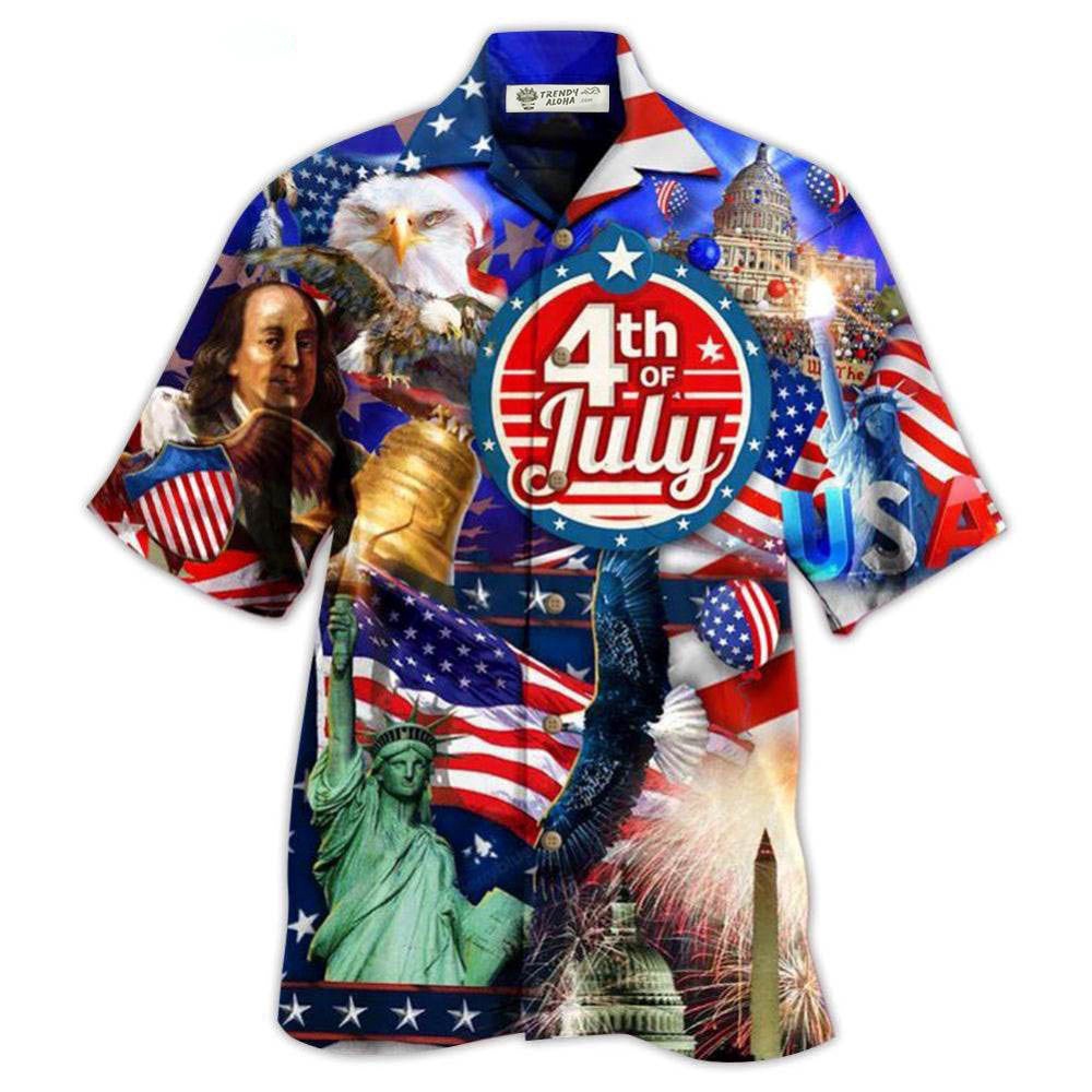 America Love July Style Hawaiian Shirt, 4th Of July Hawaiian Shirt, 4th Of July Shirt