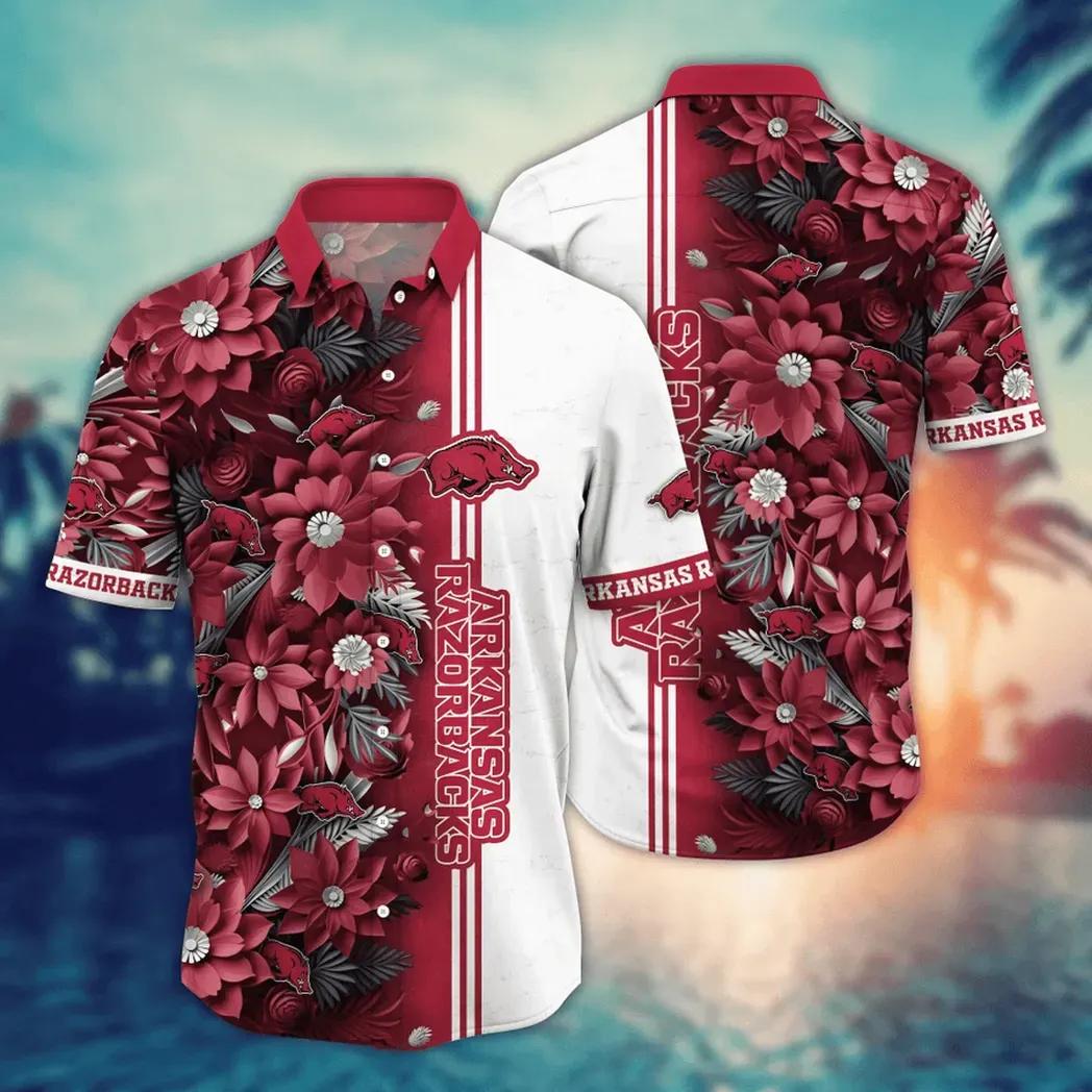 Arkansas Razorbacks NCAA Flower Aloha Hawaiian Shirt 5, NCAA Hawaiian Shirt