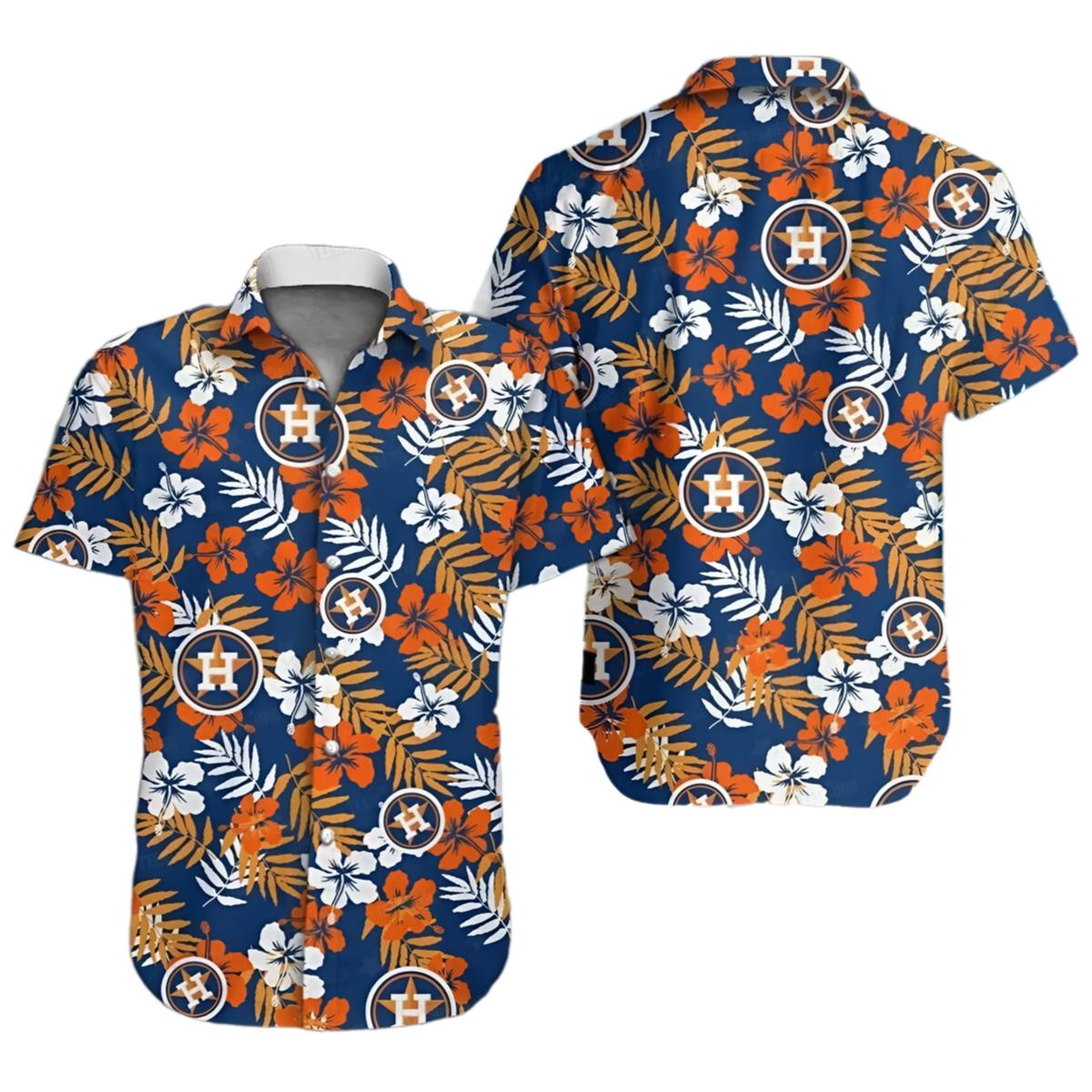 Astros Hawaiian Shirt Floral Tropical Vibe