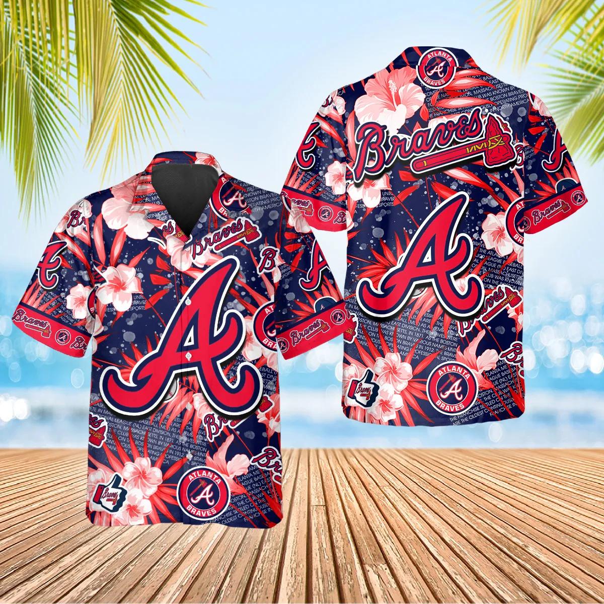 Atlanta Braves Hawaiian Shirt, MLB Hawaiian Shirt Gift For Fans