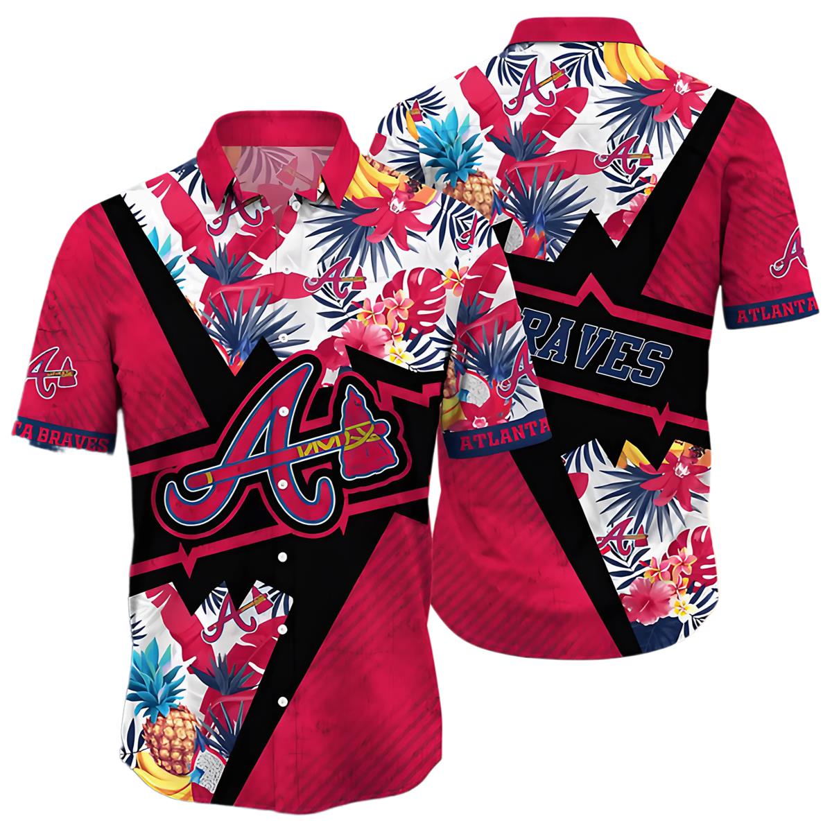 Atlanta Braves Pineapple Rush Hawaiian Shirt